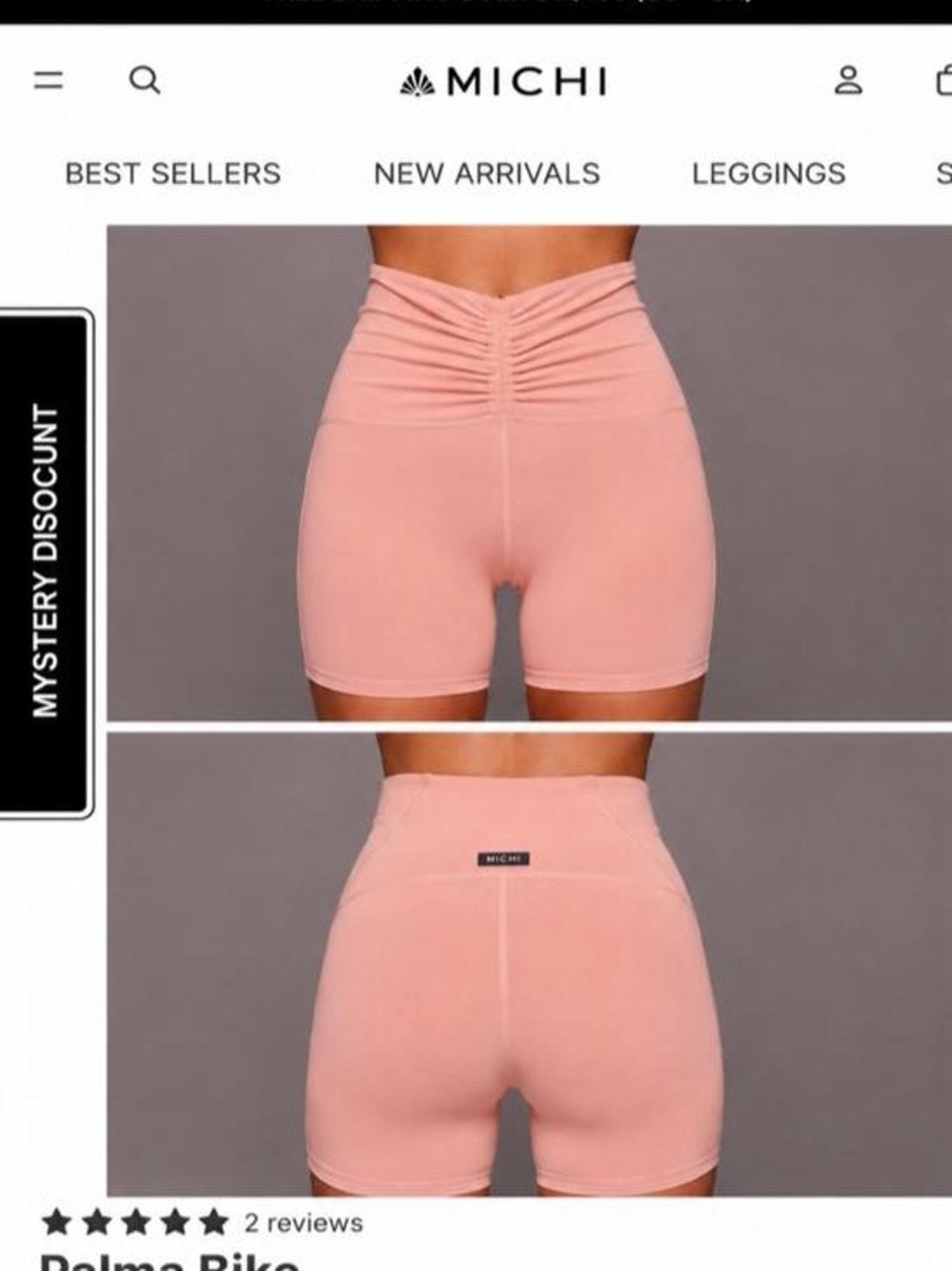 MICHI Palma Bike Short in “Sunset Pink”, Size Medium